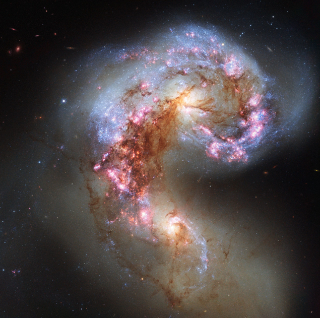 Antennae Galaxies reloaded Image of two gigantic galaxies colliding and tearing each other apart