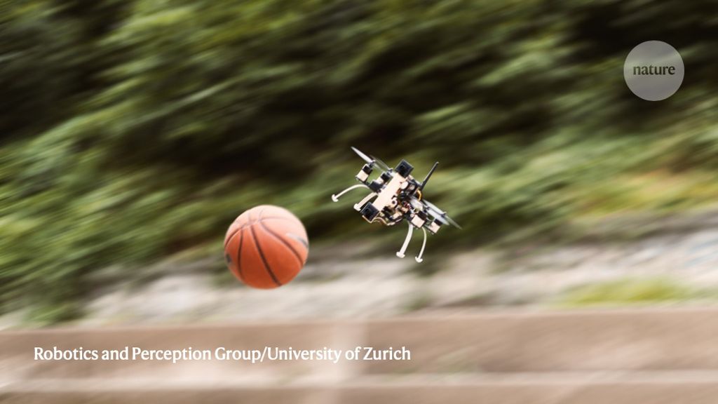 A drone ducks, dips and dives to dodge obstacles in a flash