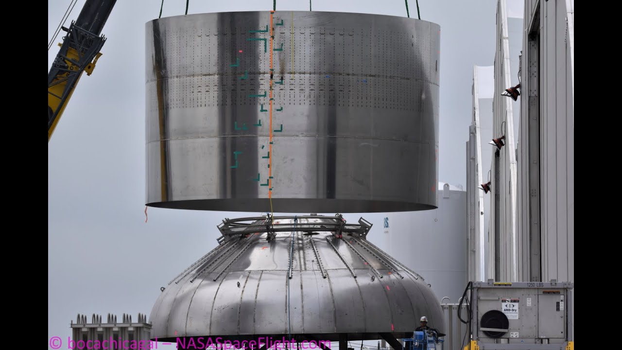 SpaceX Boca Chica - Starship SN4 Aft Bulkhead Top Skirt Mate