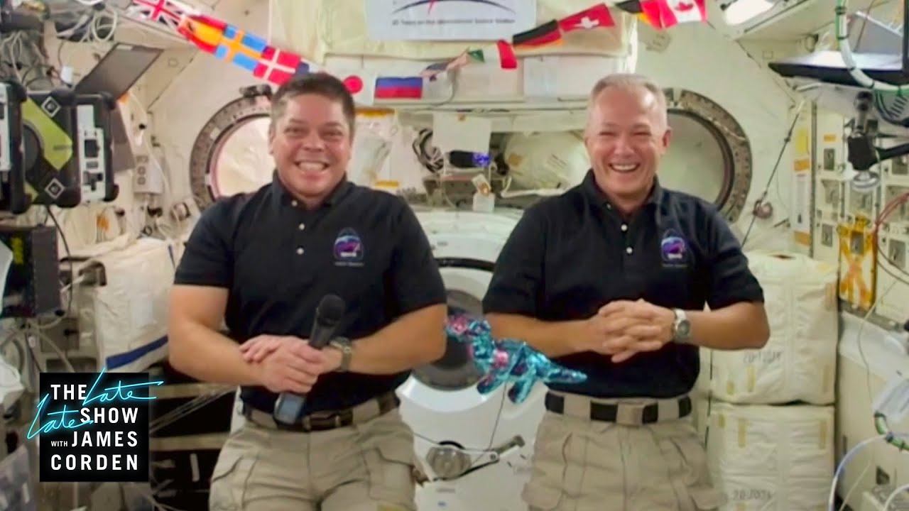 Live from Space: James Zooms w/ NASA Astronauts