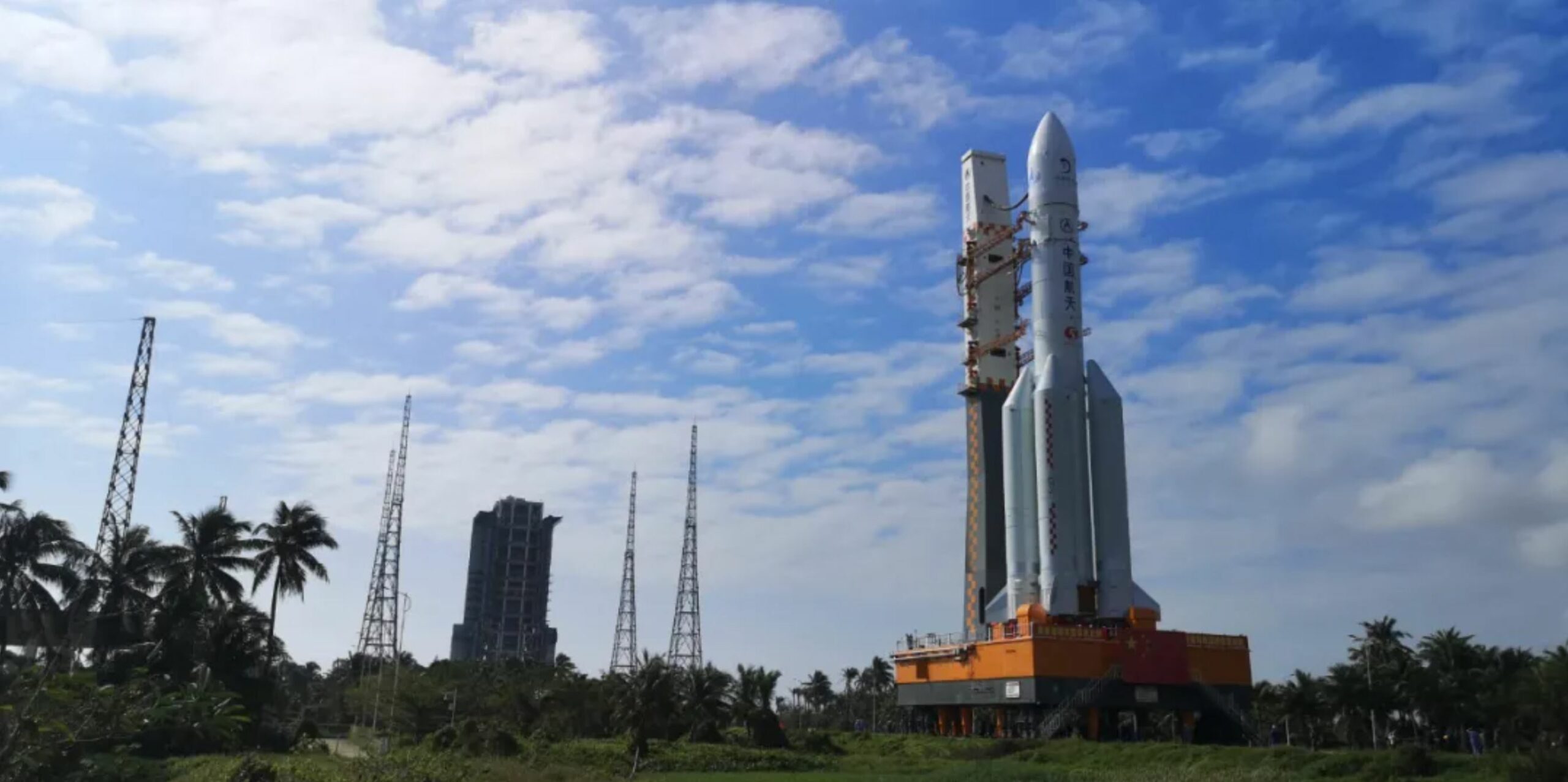 China rolls out Long March 5 rocket to launch Change-5 lunar sample return mission